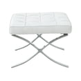 thumbnail image 1 of Ottoman Barcelona en Cuir et Acier Inoxydable Pavilion - Qualité Commerciale, 1 of 5