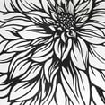 thumbnail image 2 of Atelier B Art Studio 12x12 Gold Ornate Wood Framed with Double Matting Museum Art Print Titled - Dahlia Flower Outline Style, 2 of 4