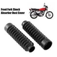 thumbnail image 4 of 2x Universal Black Motorcycle Front Rubber Fork Boots Shock Dust Cover, 4 of 8