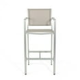 thumbnail image 4 of JERFIT 2-Pack 29.5 Inch Indoor Outdoor Bar Stools, Silver Aluminum Frame with Grey Mesh Seat, Rust-Proof Patio Counter Height Stools for Kitchen Island, BBQ, Bar & Bistro, 4 of 10