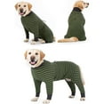 thumbnail image 3 of HQREA Winter Coat for Dogs Warm Striped Long Sleeves Medium Dogs Onesie Pajamas Jumpsuit Clothes, 3 of 6