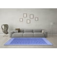 thumbnail image 3 of Ahgly Company Machine Washable Indoor Rectangle Abstract Blue Contemporary Area Rugs, 6' x 9', 3 of 4