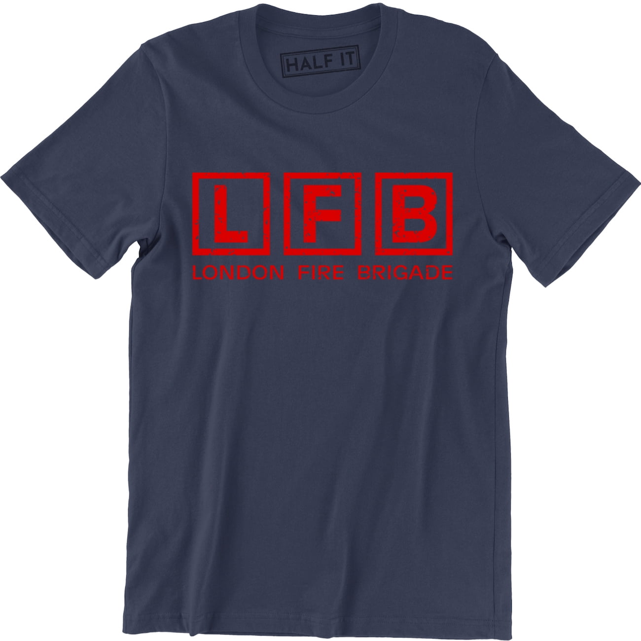 Half It - London UK United Kingdom Fire Brigade Fire Department Unit Rescue T-Shirt - Walmart 