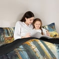 thumbnail image 4 of Manfei Woodland Wildlife Print Full Size Comforter Sets,Kawaii Deer Bedding Comforter Set,Brown,Black Reversible,3pcs,1 Comforter and 2 Pillowcases, 4 of 7