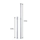 thumbnail image 2 of 5pack Tension Rods Adjustable Spring Cupboard Extendable Rod, White 26-27s, 2 of 3