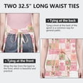 thumbnail image 6 of Pioneer Flower Floral Print Pattern Apron for Women and Men, Cotton Linen Waterproof with Pockets, Adjustable, 33x27 Inch for Kitchen, Gardening, BBQ, Salon, 6 of 6