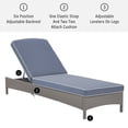 thumbnail image 3 of Palm Harbor Outdoor Wicker Chaise Lounge Navy/Weathered Gray, 3 of 3