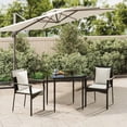 thumbnail image 1 of vidaXL 3 Piece Garden Dining Set with Cushions Black Poly Rattan, 1 of 5