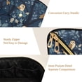 thumbnail image 5 of FORMRS Makeup Bag Travel Cosmetic Organizer for Women Fold Flat Zipper Pouch with Handle, Blue Cartoon Owl Pattern, 5 of 8