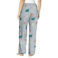 thumbnail image 3 of Naloa Turtles And Shells Print Women’s Ultra-Soft Comfy Pajama Lounge Pants with Pockets & Drawstring, 3 of 8