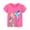 Hot Pink, variant on ZPWKLM ZPWKLM T-Shirts For Newborn Short Puff Sleeve Summer Bird Print Cartoon Cute Top For Toddlers size 1-2T