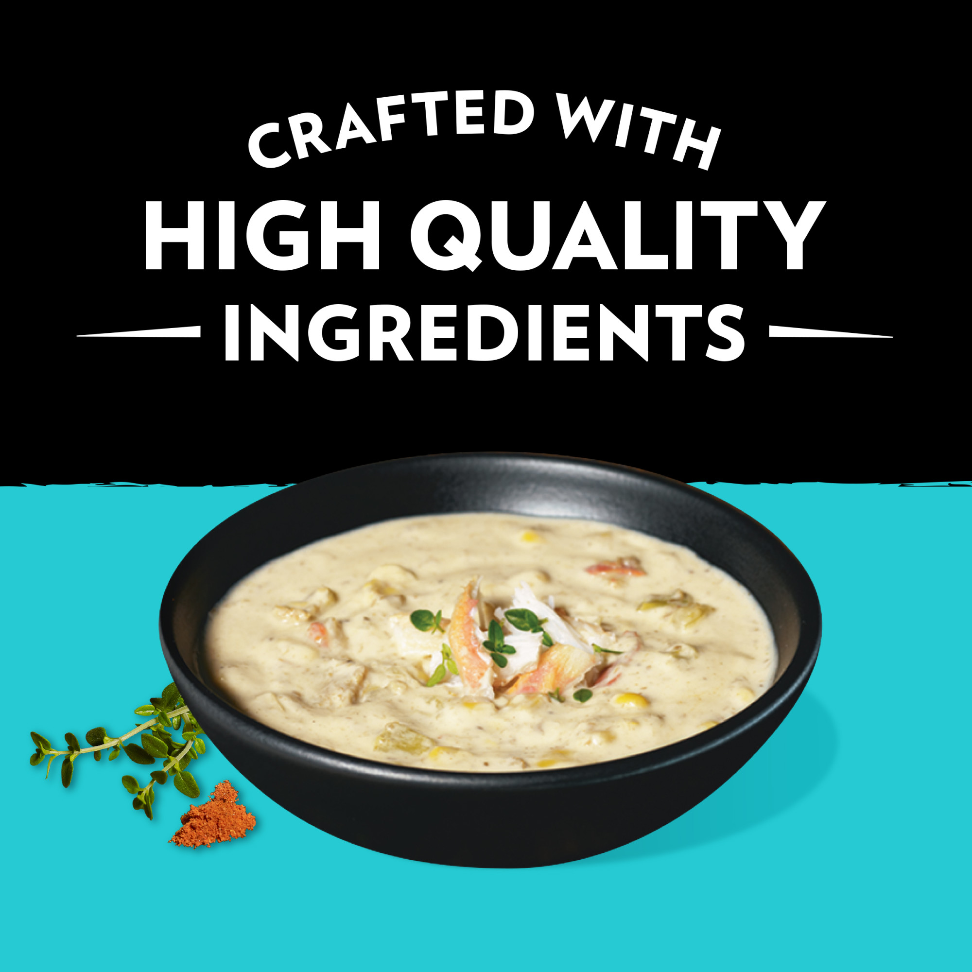 Campbell's Slow Kettle Style Kickin’ Crab and Corn Chowder, 15.5 oz Microwavable Bowl