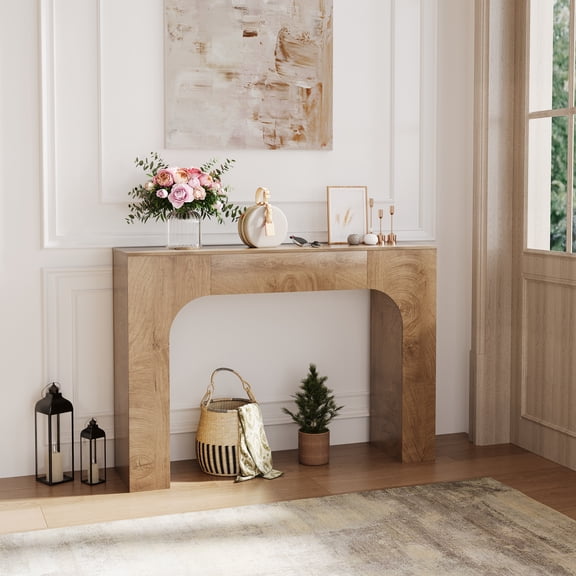 Accreate Farmhouse Console Table, Narrow Wood Entryway Table Behind Couch, Slim Rustic Hallway Furniture for Living Rooms, Foyers & Apartments