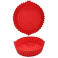 thumbnail image 6 of Reusable Round Fryers Liner with Handle Non-Stick, Multi-Functional, Double-Sided Silicone Microwave Liner for Kitchen (Kitchen Supplies), 6 of 8