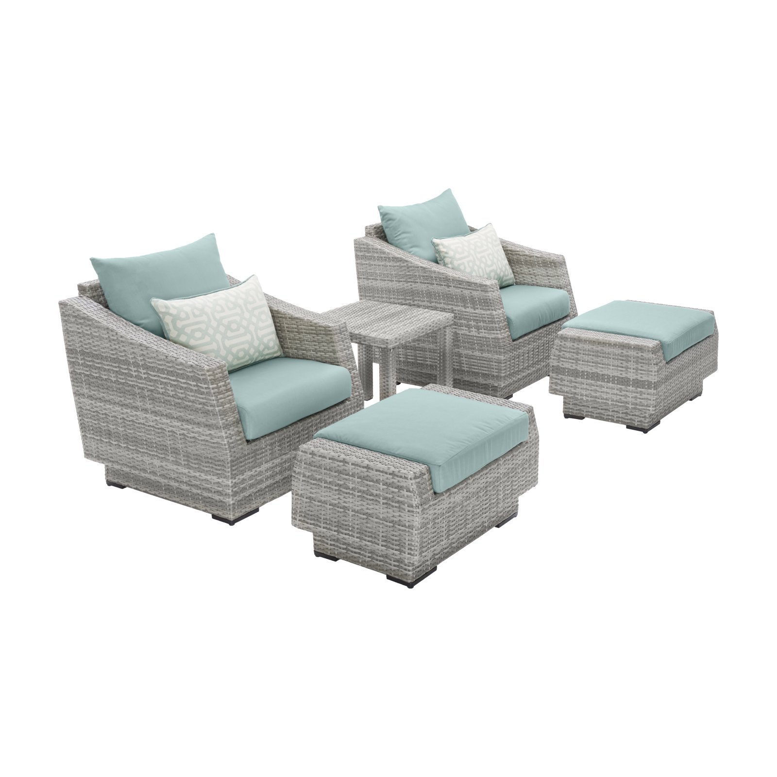 RST Brands Cannes Resin Wicker 5 Piece Patio Conversation Set - image 1 of 11