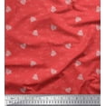 thumbnail image 1 of Soimoi Orange Poly Georgette Fabric Heart & Love Text Print Fabric by the Yard 42 Inch Wide, 1 of 5