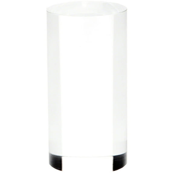 Plymor Clear Acrylic Solid Cylinder Round Display Riser, 3" H x 1.5" W