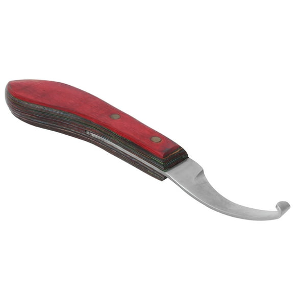 LHCER Hoof Knife Right-Handed Curved Hoof Knife Trimmer Cleaner with Wooden Handle for Farrier,Hoof Knife,Hoof Cleaning Tool