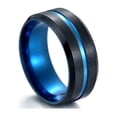 thumbnail image 1 of Anillo de acero inoxidable galvanizado de dos colores para hombre, joyería europea y americana, joyería de moda sencilla, 1 of 6