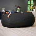 thumbnail image 4 of Big Joe Fuf 8Ft Giant Foam Bean Bag Chair, Oversized Couch with Removable Cover for Kids, Teens, Adults, Onyx Lenox, 8 Foot, 4 of 7