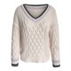 thumbnail image 4 of Pntutb Blusa informal de manga larga con cuello en V y retazos de color sólido para mujer Pntutb Pntutb-3226, 4 of 5