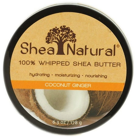 Shea Natural Whipped Shea Butter, Coconut Ginger, 6.3 Oz