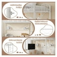 thumbnail image 3 of Kojooin Twin Size Loft Bed with Ladder & Arched Guardrail, Heavy Duty Metal Frame, 3 of 8