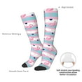 thumbnail image 5 of Picia Women Crew Soft Moisture-wicking Socks Flamingo1 Pattern Design Cotton Socks, One Size fit All, 5 of 9