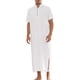 thumbnail image 1 of CAMISAS DE NOCHE INSPIRADORAS Camisones de manga corta para hombres con cuello de pie, pijama cómodo XL blanco, 1 of 5