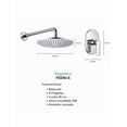 thumbnail image 3 of Kit Regadera Redonda Lluvia Acero Inoxidable 304 Cromado Diámetro 20cm Brazo Pared 40cm Monomando Empotrado Maxims Baño Spa, 3 of 3
