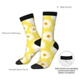 thumbnail image 6 of Honeii Daisies Flowers Print Adult Socks,Crew Socks,Casual Calf Socks,Daily Wear Socks for Men & Women, Perfect for Sports, Casual and Everyday Use, 6 of 6