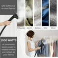 thumbnail image 3 of Standing Garment Steamer with Roll Wheels for Easy Movement, 1.8L Water Tank for 1 Hour Continuous Steaming, Adjustable Pole for Storage, Includes Descaler Packet, 1500 watts, 3 of 6