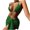 Green, variant on Women's Bikini Sets Three Piece Swimsuit V Neck Textured Halter Back Self Tie Twist Sarong Low Rise Bathing Suit 2026