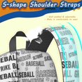 thumbnail image 5 of Baseball Words and Icons White 17" School Backpacks for Teens,Waterproof Oxford Fabric,S-Shape Padded Straps for School,Travel,Hiking,Camping, 5 of 6