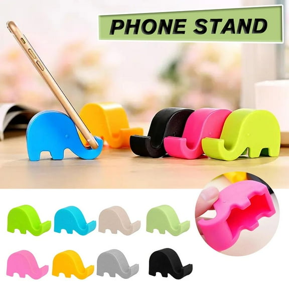 FurNest Creative Cute Elephant Phone Holder Plastic Stand For Portable Cell T0R