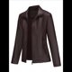 thumbnail image 5 of Chaqueta de Piel Sintética para Mujer, Estilo Motociclista, con Cremallera, Ideal para Salir. Café XXL, 5 of 10