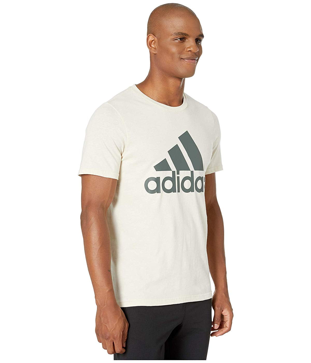 Adidas Men's Basic Bos Tee Sport Shirt T-Shirt Athletic Work Out (Charcoal,  L) 