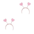 thumbnail image 3 of Minnieouse Cintas para el pelo Lentejuela elegante en forma de corazón con resorte Antideslizante Accesorios para peinados Diademas Concierto de cheque rosa 2Conjunto, 3 of 6