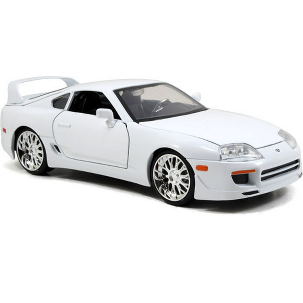 Fast & Furious 124 Brian's Dom's Toyota Supra Diecast Car White Play