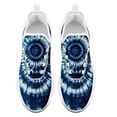thumbnail image 3 of Coolcustomize Blue & White Tie-Dye Low-Top Sneakers for Men, Breathable Lightweight Tennis Shoes with Cushioned Sole, Round Toe Lace up Sport Shoes for Casual Athletic Wear/Gym/Outdoor Running/Travel, 3 of 5