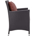 thumbnail image 2 of Modway Convene 2-Piece Aluminum and Rattan Patio Dining Chairs in Espresso/Beige, 2 of 3