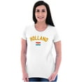 thumbnail image 3 of Dutch Flag Holland Soccer Fan Pride Womens Slim Fit Graphic Tee Brisco Brands S, 3 of 5