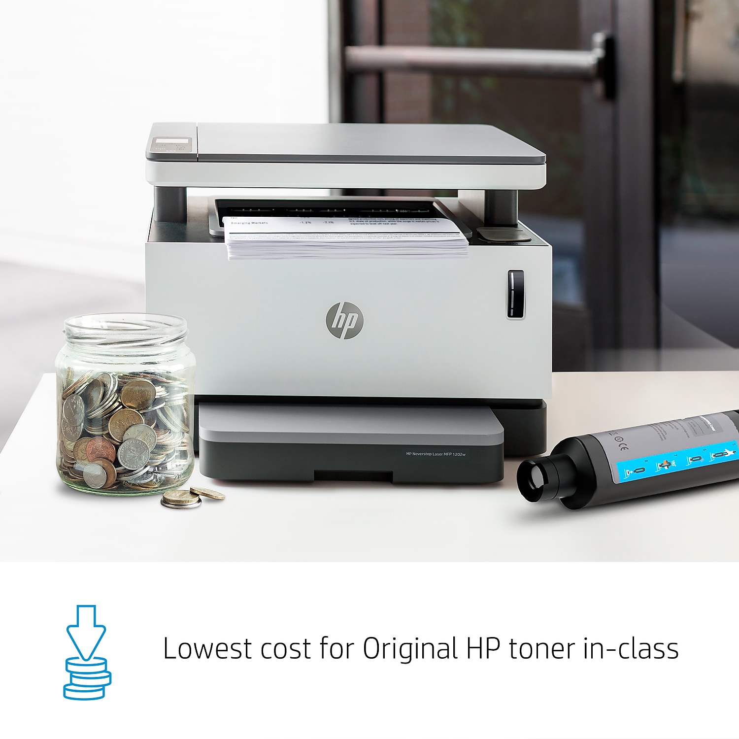 HP Neverstop MFP 1202w Wireless Laser All-In-One Refillable Tank Monochrome Printer - image 4 of 9