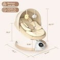 thumbnail image 3 of TouHeart Baby Swing, Electric Infant Rocker with Bluetooth & Remote, 5 Speeds, 10 Lullabies, Khaki, 3 of 8