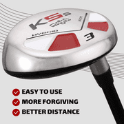 Mens Majek Golf All Hybrid Complete Full Set, which Includes: #3, 4, 5, 6, 7, 8, 9, PW Regular Flex Graphite Shaft. Right Handed New Utility “R” Flex Club