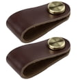 thumbnail image 1 of Cabinet Knobs Faux Leather 2PCS Drawer Knobs Cupboard Pull Knobs with Screws, 1 of 10