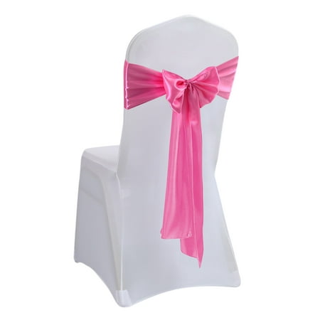 

Fdelink Bow Tie Chair Ribbon Bow Strap Wedding Banquet Party Event Decoration Chair Bow Tie Chair Bow Event & Party