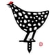 thumbnail image 2 of Adornos de pollo hueco acrílico para patio trasero, estacas para césped, decoración artística para patio (D) Likrtyny Para estrenar, 2 of 9