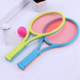 thumbnail image 2 of DEBGFS Kids Tennis Racket Plastic Tennis Racquet with 2 Table Tennis 2 Badminton Ball 4 Shuttlecocks Racket Children Outdoor Toy for Toddlers Age 3-6, 2 of 6