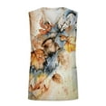 thumbnail image 4 of GIPQJK Womens Tank Tops Plus Size Deep V Neck Sleeveless Shirt Casual Loose Fit Floral Print Summer Tees Blouses with Pockets,Orange L, 4 of 5